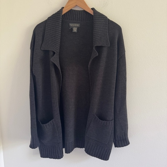 Banana Republic Dark Gray Cardigan Sweater - Picture 1 of 9